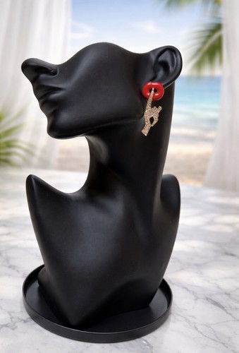 Ohrstecker rote lippen - ohrstecker,