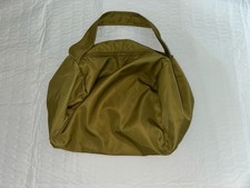 COS große Tasche Oliv Khaki Satin Stoff Grün Schultertasche Nylon Beutel tote