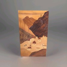 Kunst UDSSR, Kazbek " Tode Stadt" Intarsien Nordossetische Forstbehörde 