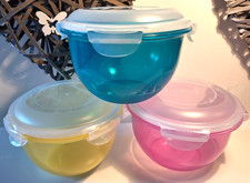 3 Lock und Lock LocknLock  Dosen rund FARB MIX  Vorratsdose 1,3 Liter / HSM 955