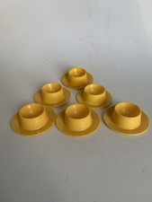 Vintage 6 x gelbe Eierbecher