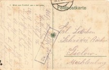 894008) Zeppelin, Feldpost 1. WK AK mit R2 S.B. / Ballonzug 61