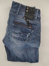 G-Star Jeans Damen W29 L34 Fender Skinny Wmn Slim Leg Distressed Blau N1