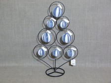 Christbaumkugel INGE GLAS Glitzer Weihnachtsbaum Kugel Azur Opal "Winterhauch"