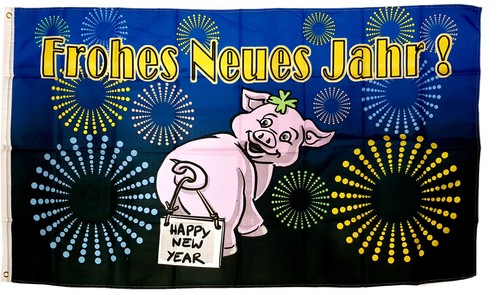 Flagge frohes neues jahr - flagge,