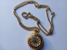 Damen Halskettenuhr Taschenuhr Anker 100 Shockproof - Handaufzug - vergoldet