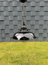 Alte Emaille Industrielampe /