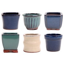 6er-Set Bonsai - Schale, Kaskadenschale 7-8 x 6,5-7 cm