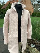 Mantel - Boucle - Rosé - Wolle Mix - Gr. 40 - Taschen - 2 Wege Reißverschluss