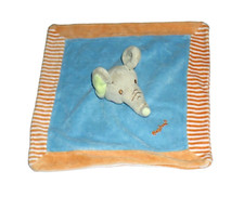Playshoes Elefant in blau & orange Schmusetuch Schnuffeltuch Kuscheltuch Rassel