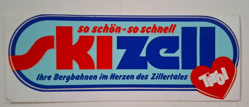 Aufkleber zell zillertal - "zell,