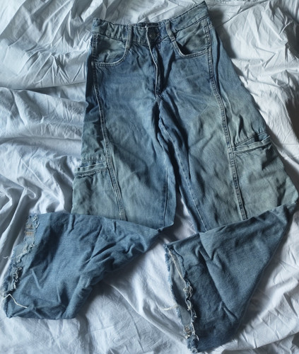 Zara damen jeans weit blau - jeans,