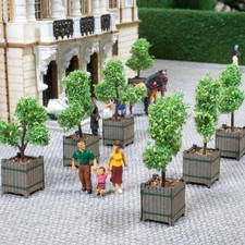 Noch 14013 H0 Laser-Cut minis, Zierbäume in Kübeln, 2 Stück H0 + Neu