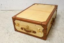 P92H28- Alter Reisekoffer mit Zahlenschlössern teils Leder