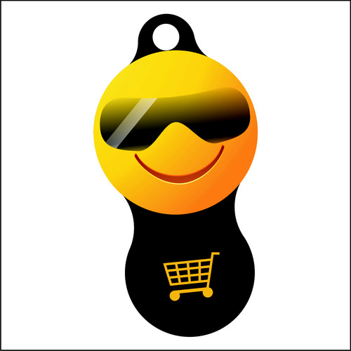Sunny einkaufswagenchip metall - einkaufswagenchip,