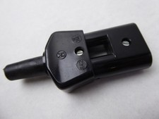alter Bakelit Heißgerätestecker mit Kabeltülle