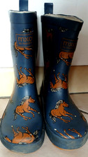 MXO by Maximo Gummistiefel Gr. 28 mit 'Pferde'-Muster, guter gebrauchter Zustand