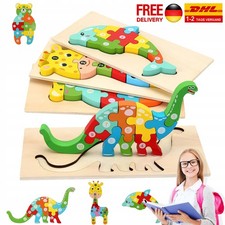 Holzpuzzle mit großen Teilen