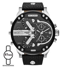 Diesel DZ7313 Mr Daddy 2.0 Ø57mm Zifferblatt Schwarz & Silberfarben Armbanduhr