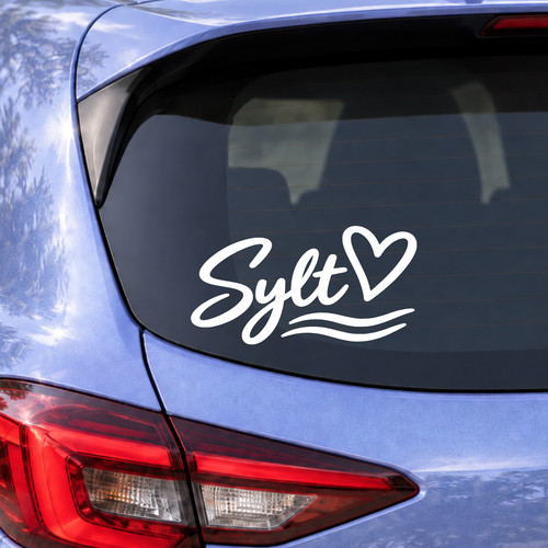 Sylt herz auto aufkleber - herz,