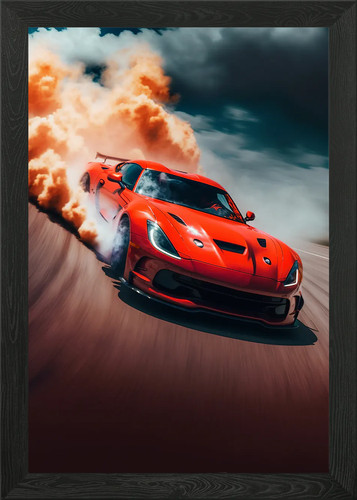 Roter sportwagen treiben - roter,