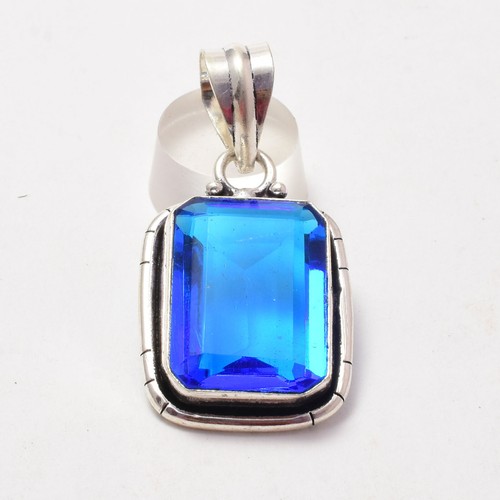Blauer topas anhänger 925 - blauer,