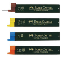 Original FABER CASTELL Druckbleistift Ersatzminen 0.35 0.5 0.7 und 1.0 Stärke