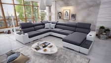 XXL U-Form Sofa PIANO mit Bett