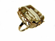 Rauchtopas Ring 333 Rose Gold