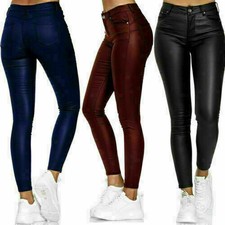 Damen hose leder optik - hose,