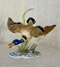 Hutschenreuther Porzellan Figur   Fliegende Ente Stockente Achtziger Vogel 