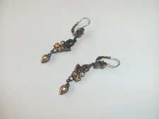 Dyrberg Kern Ohrstecker Ohrhänger Ohrringe Swarovski Steine lila bronze Trachten