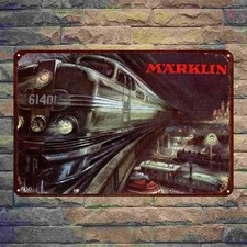 Blechschild Modellbahn Eisenbahn Vintage Metallschild TEL3676