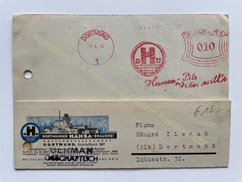 Orig reklame postkarte - reklame, 1946