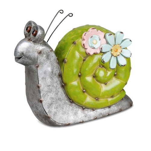 Dekofigur schnecke metalloptik - schnecke,