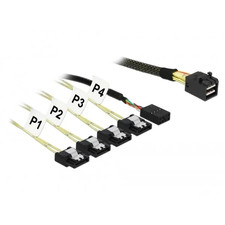 2x DeLOCK Adapterkabel Mini SAS HD SFF-8643   4x SATA 7Pin