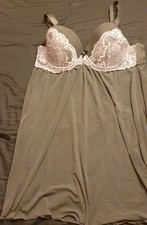 Sexy Babydoll Anthrazit Mit