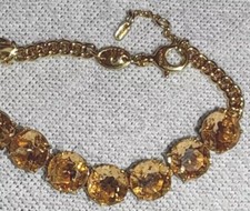 Fossil festliches Glitzer Armband goldfarben