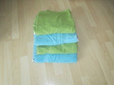 4 Badehandtücher / Badetücher /Duschtücher Grün und Blau NEU