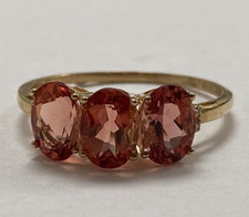 Trilogie-Ring 9 kt Gold CZ