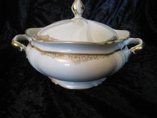 Suppenterrine Suppenschüssel Rosenthal Kronach Viktoria Elfenbein - Golddekor