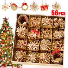 56 Strohsterne Set klein 3-6.5