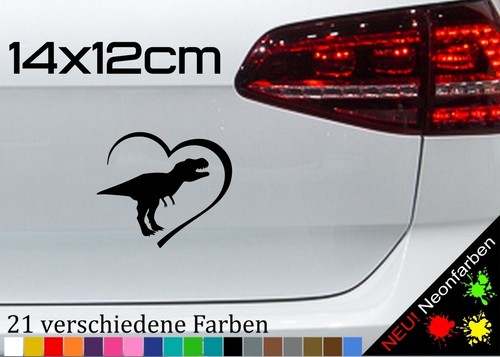 Rex herz aufkleber - t-rex,