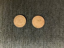 10 Pfennig Deutsches Reich 1910 (2 Stück) Dachbodenfund 