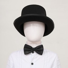 DE Unisex Zauberer Kostüme Bowler Zubehör Ringmeister Magier Sets Satin Cosplay