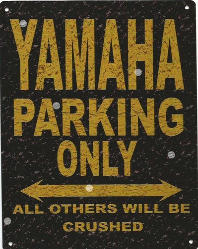 Yamaha parking blechschild - parking,