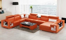 Ledersofa mit USB