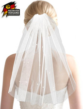 Perle Brautschleier Kurz 50cm