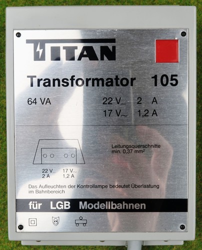 Titan 105 gleichstrom trafo - titan,