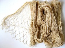 großes Deko Netz  Fischernetz ca. 200x400cm Beige Baumwolle Maschen ca. 4x4cm